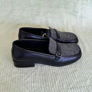Vintage Black Leather Loafers